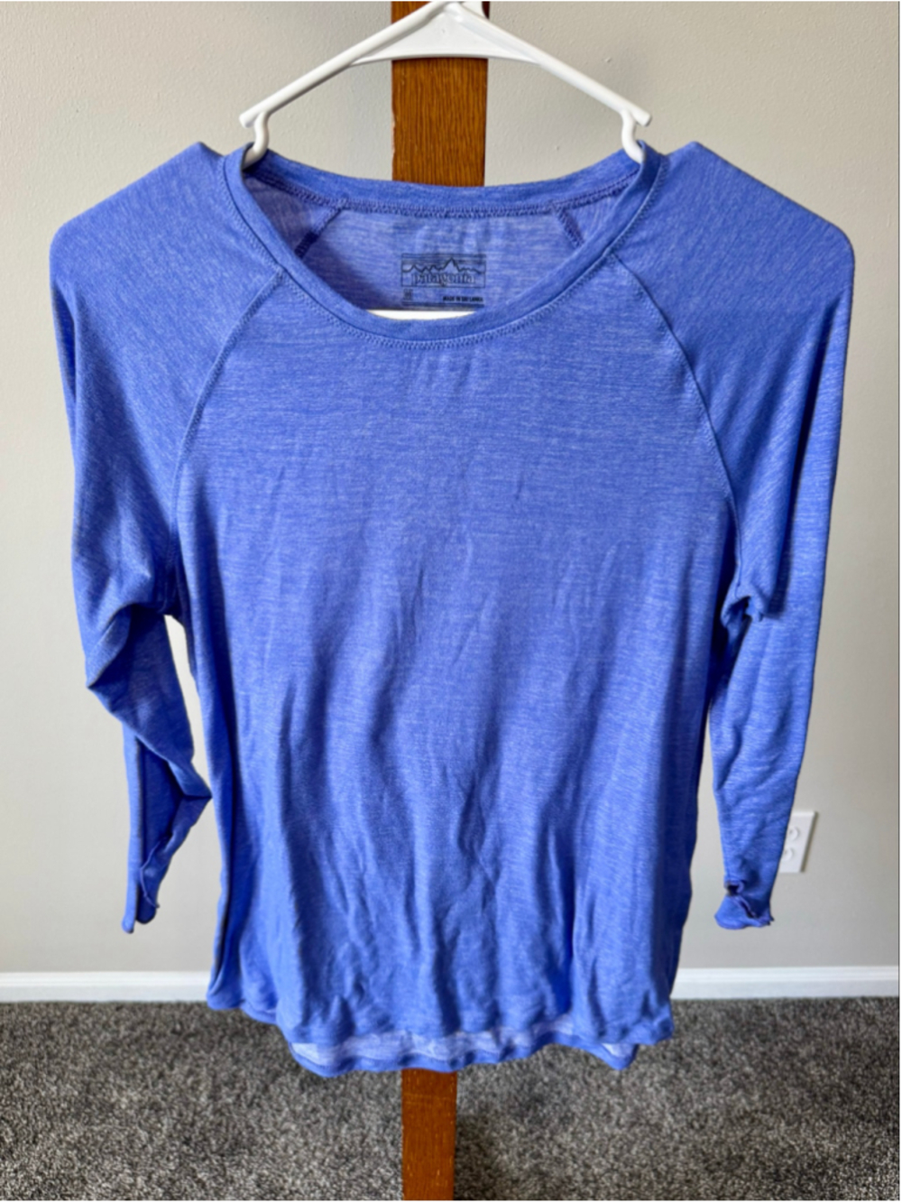 Women's Patagonia 3/4 Sleeve Tee - Blue - Size M - Butter Soft - Picture 3 of 9